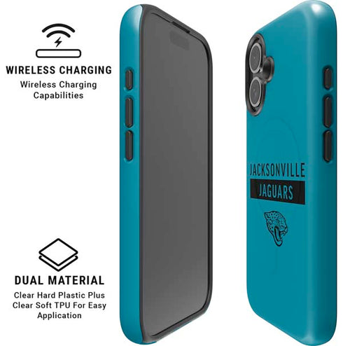 NFL Jacksonville Jaguars Teal Performance Series iPhone 16 Plus Magsafe Impact Case